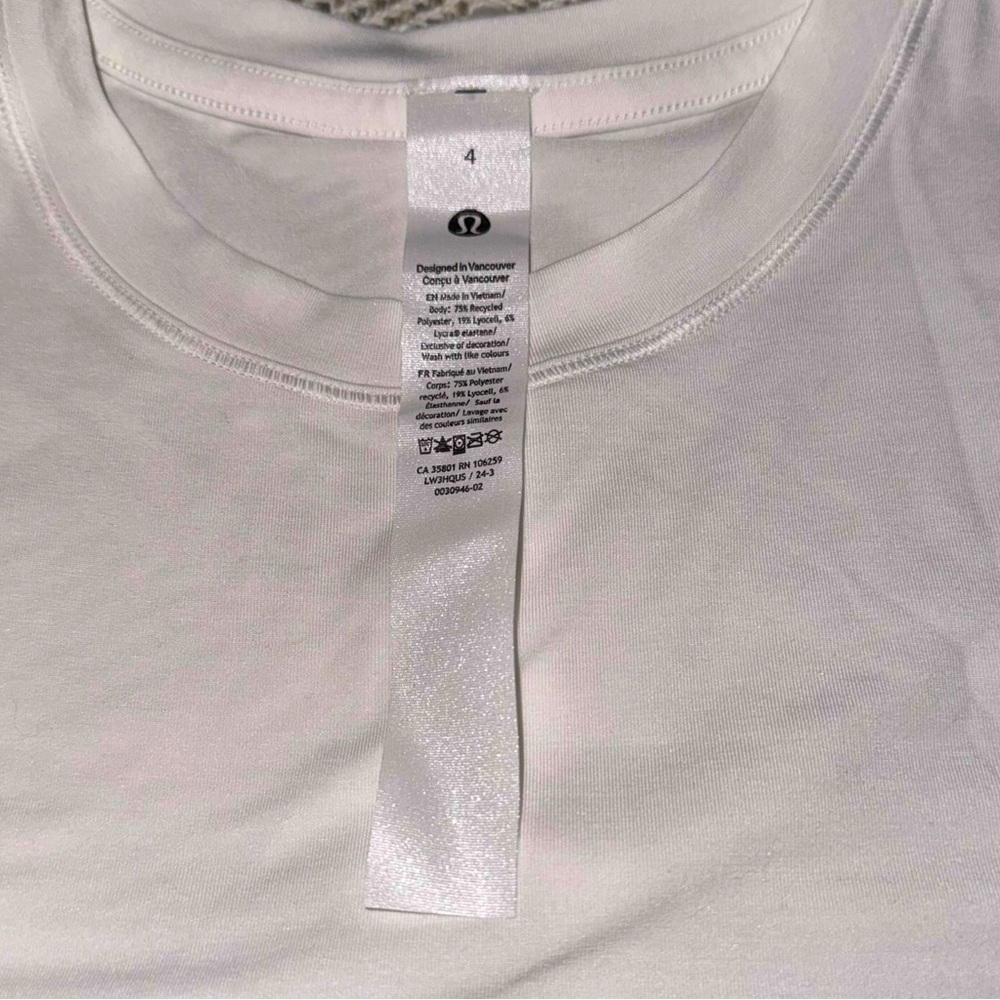 lululemon athletica White Jersey Training Short Sleeved Tee - Picture 3 of 4